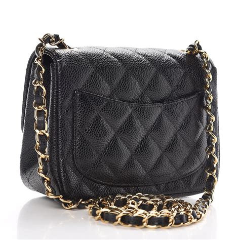 chanel black caviar square quilted shoulder bag tote